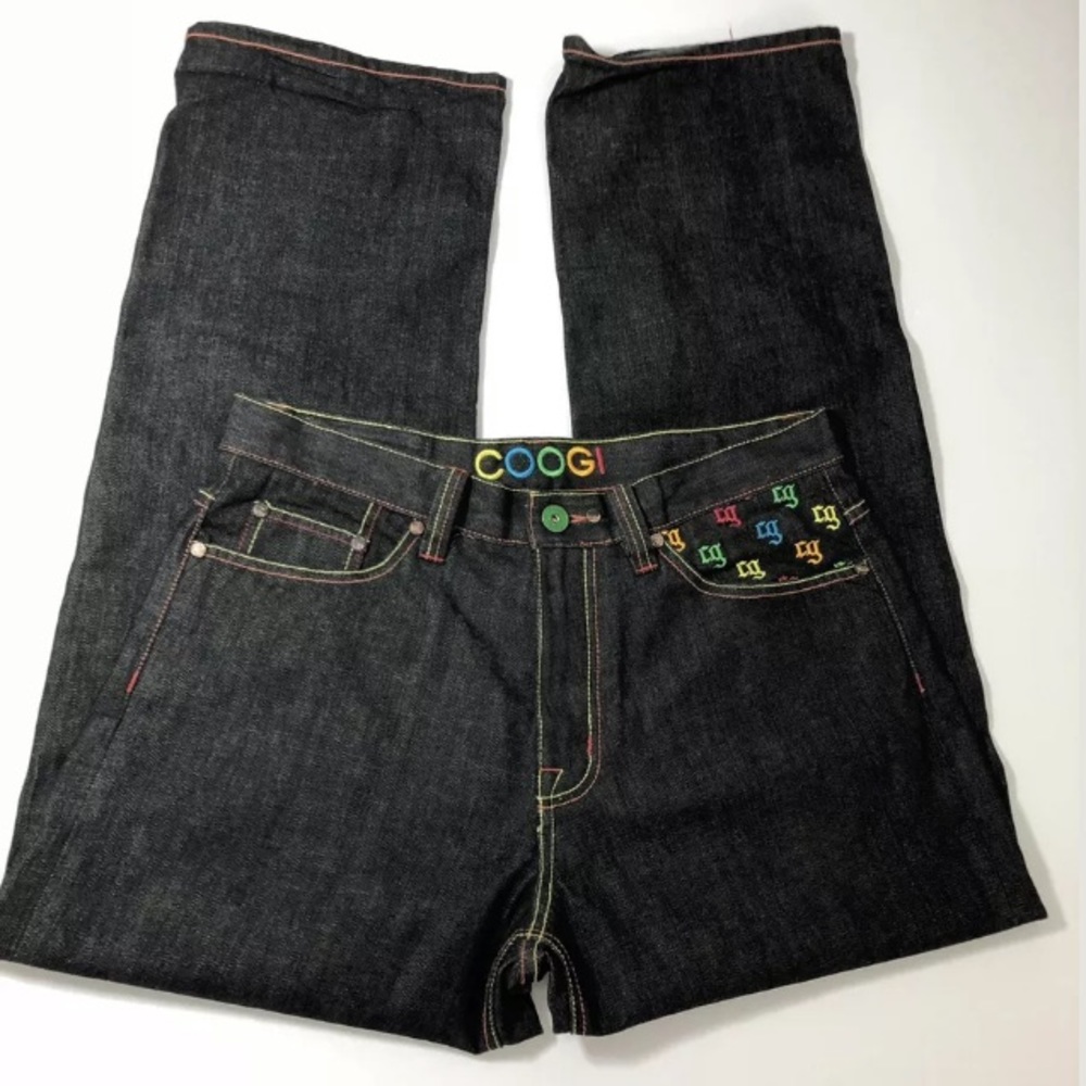 COOGI 36W x 34L Men's XL Black Jeans Designer